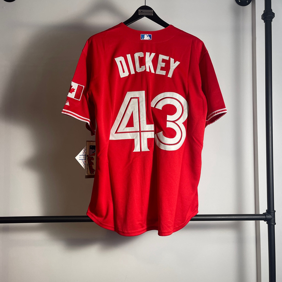 Men's Majestic Toronto Blue Jays Dickey jersey size 50 - Picture 2 of 2